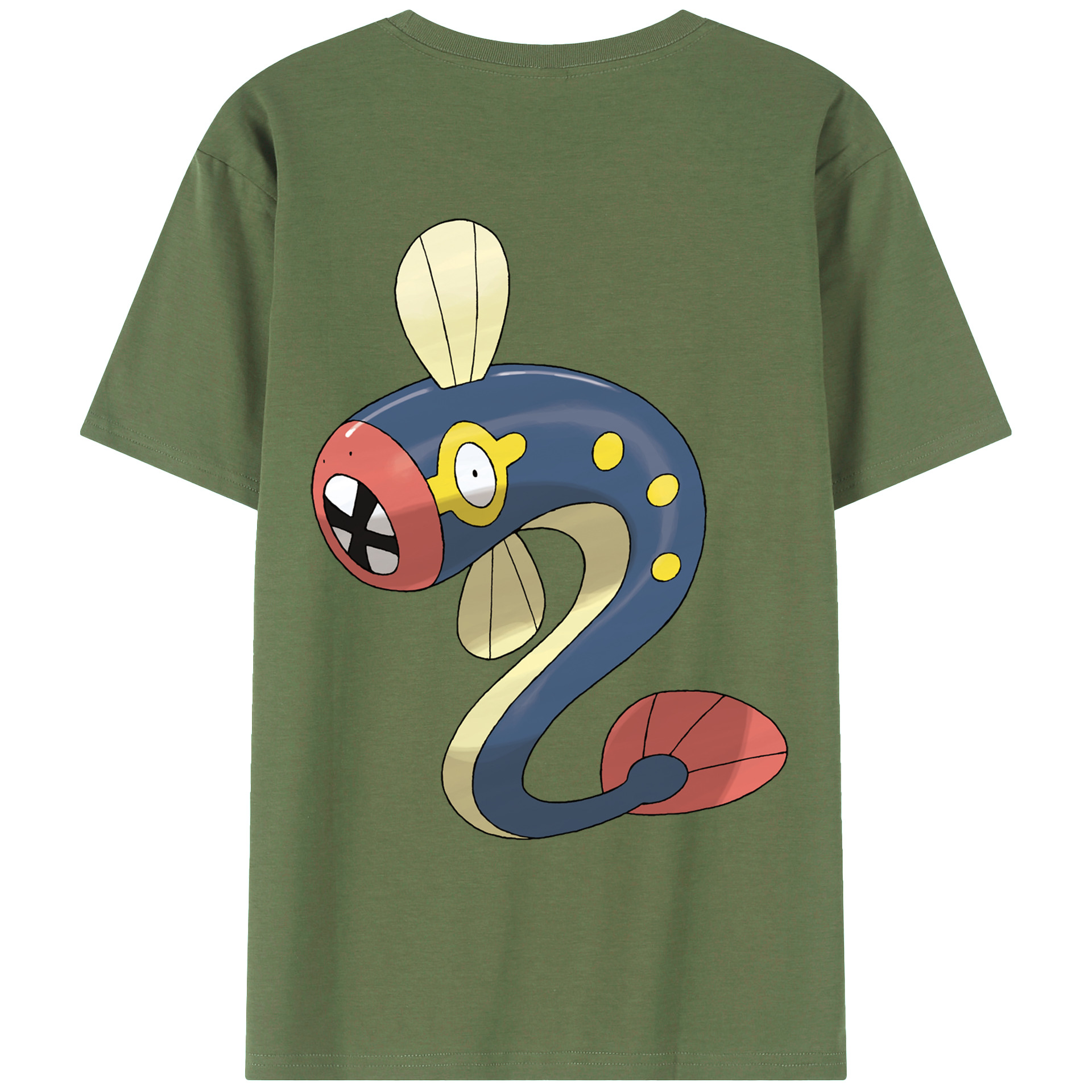 （画像用） ポケットモンスター Pokémon 綿100％ メンズ半袖Tシャツ（バックプリント） 通気性